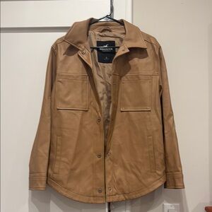 Hollister Tan Leather Jacket